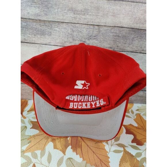 Vintage Ohio State Buckeyes Starter Hat Cap Snap Back Natural Red Script Wool - Picture 2 of 4